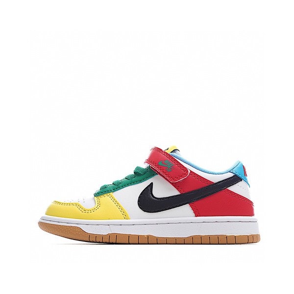 Youth Running Weapon SB Dunk Yellow/Red/White Shoes 023